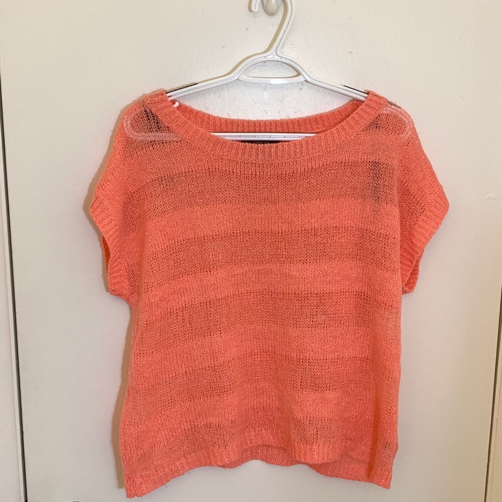 Forever21 Orange Eyelet Blouse